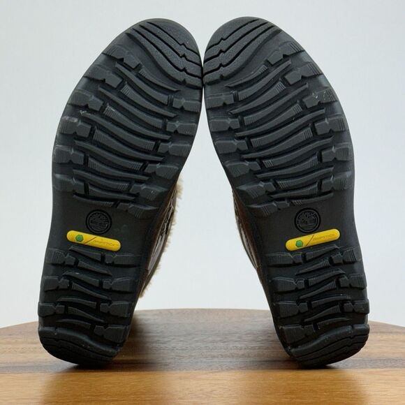 Womens TImberland Mount Hope Mid Fur Brown Leather Winter‎ Trail Boots Size 7 M - Picture 9 of 10